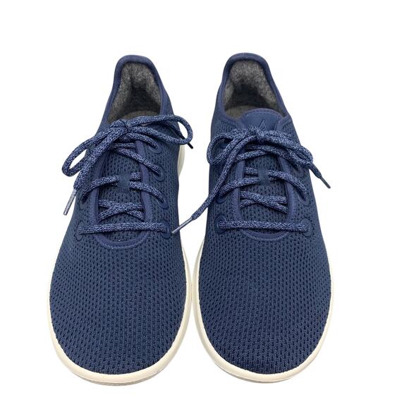Allbirds Womens Tree Runner Size 11 Marine Blue Knit Shoes Light Breezy Sneaker - Picture 3 of 11